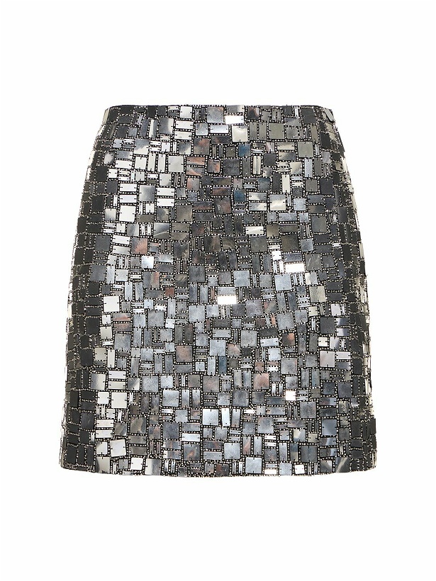 Photo: MSGM - Sequined Metallic Mini Skirt