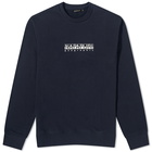 Napapijri Men's Box Logo Crew Sweat in Blue Marine