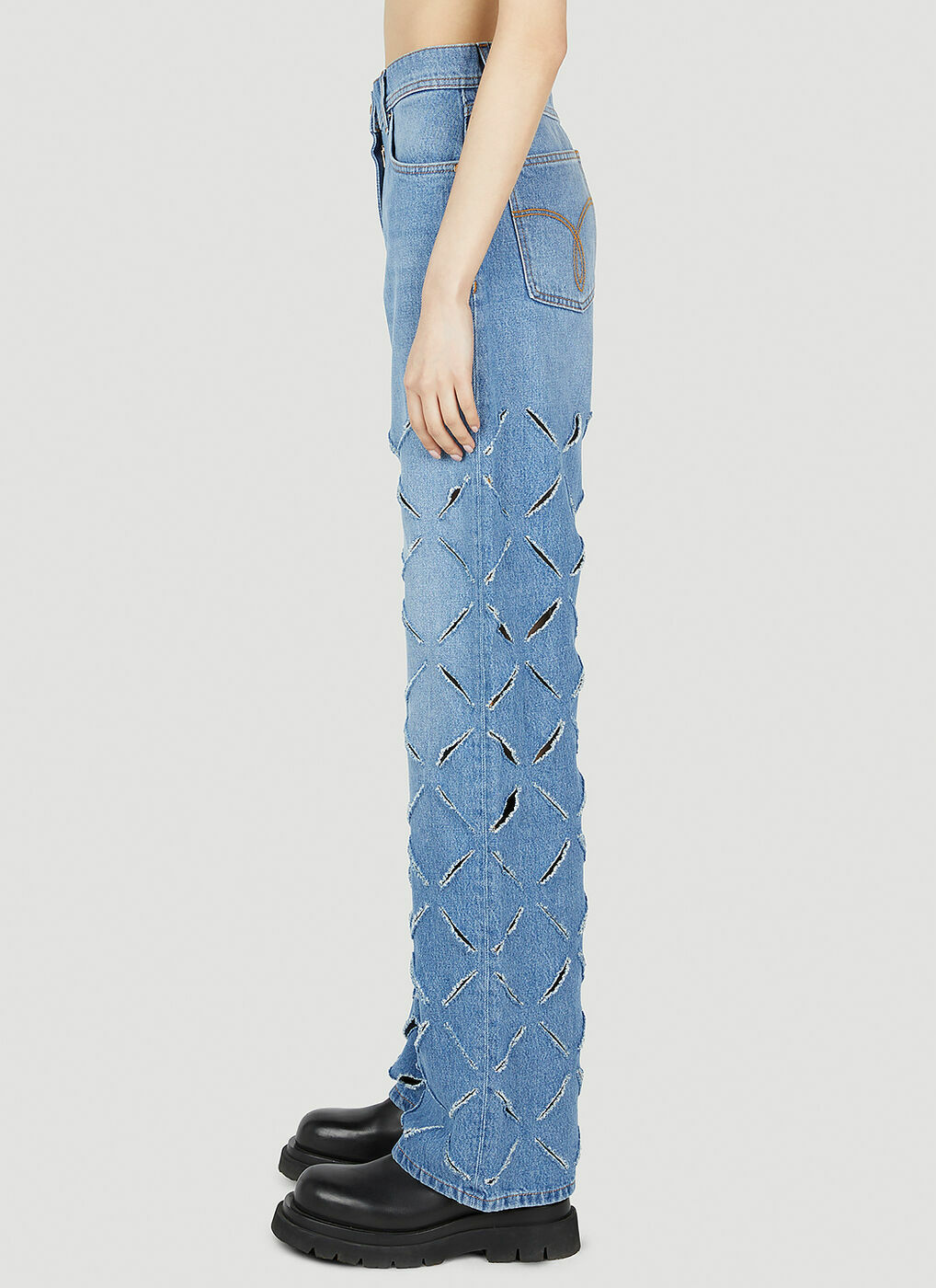 SALE*VERSACE JEANS*ブルーバロッコモノグラム プルオーバー Light blue jeans with print brand VERSACE JEANS COUTURE