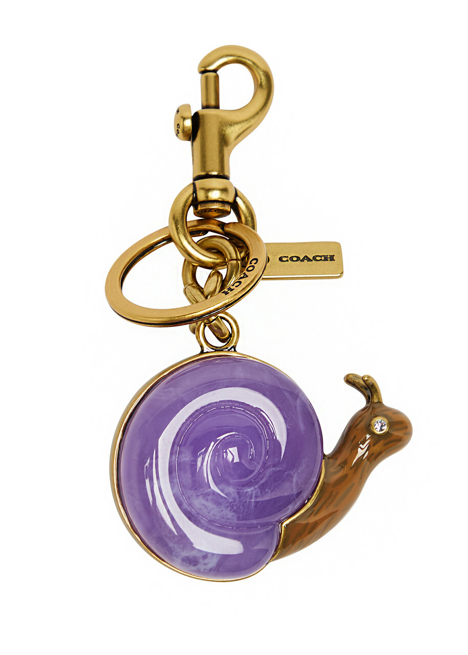 Coach Snail Embellished bag Charm - Purple - One Size