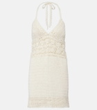 Anna Kosturova Filigree crochet cotton minidress