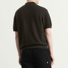 NN07 Men's Gustav Full Zip Polo in Dark Army