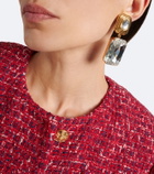 Alessandra Rich Crystal-embellished clip-on earrings