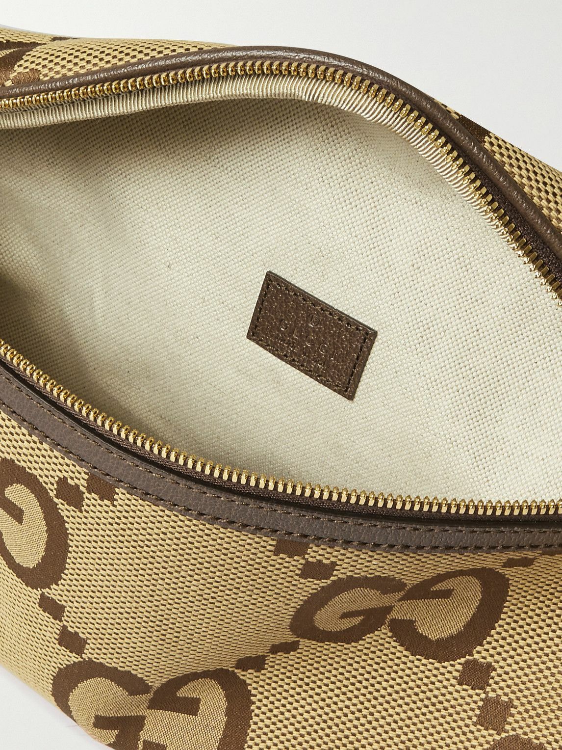 Gucci logo-jacquard Canvas Belt Bag - Men - Brown Bags