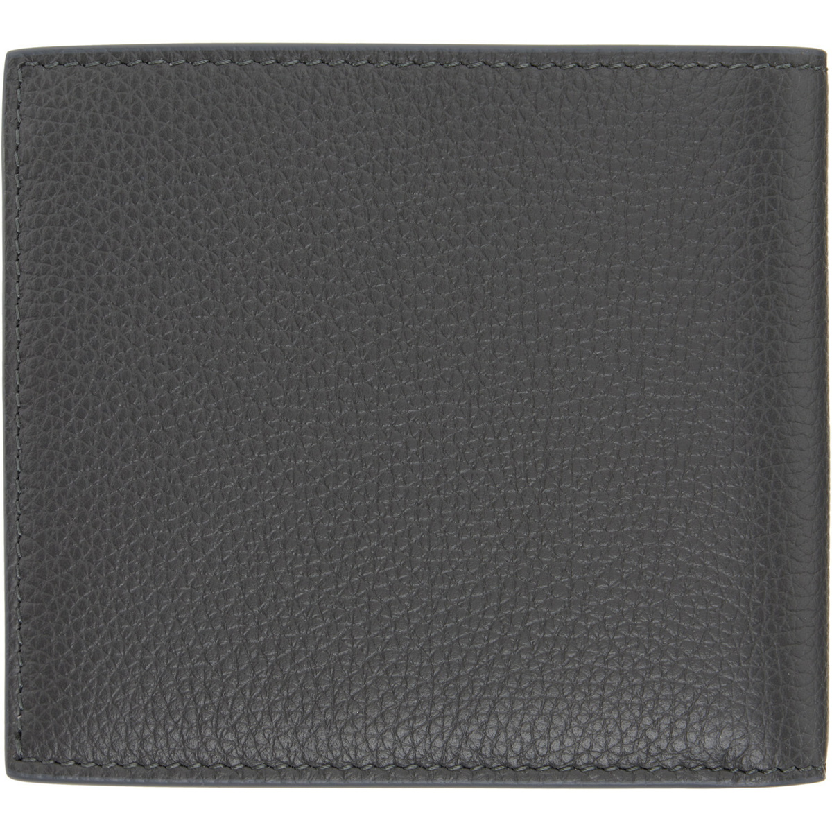 Thom Browne Gray Pebble Grain Bifold Wallet