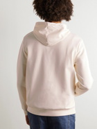 A.P.C. - Marvin Logo-Embroidered Cotton-Jersey Hoodie - White