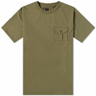 DAIWA Men's Tech Mil Pocket T-Shirt in Olive