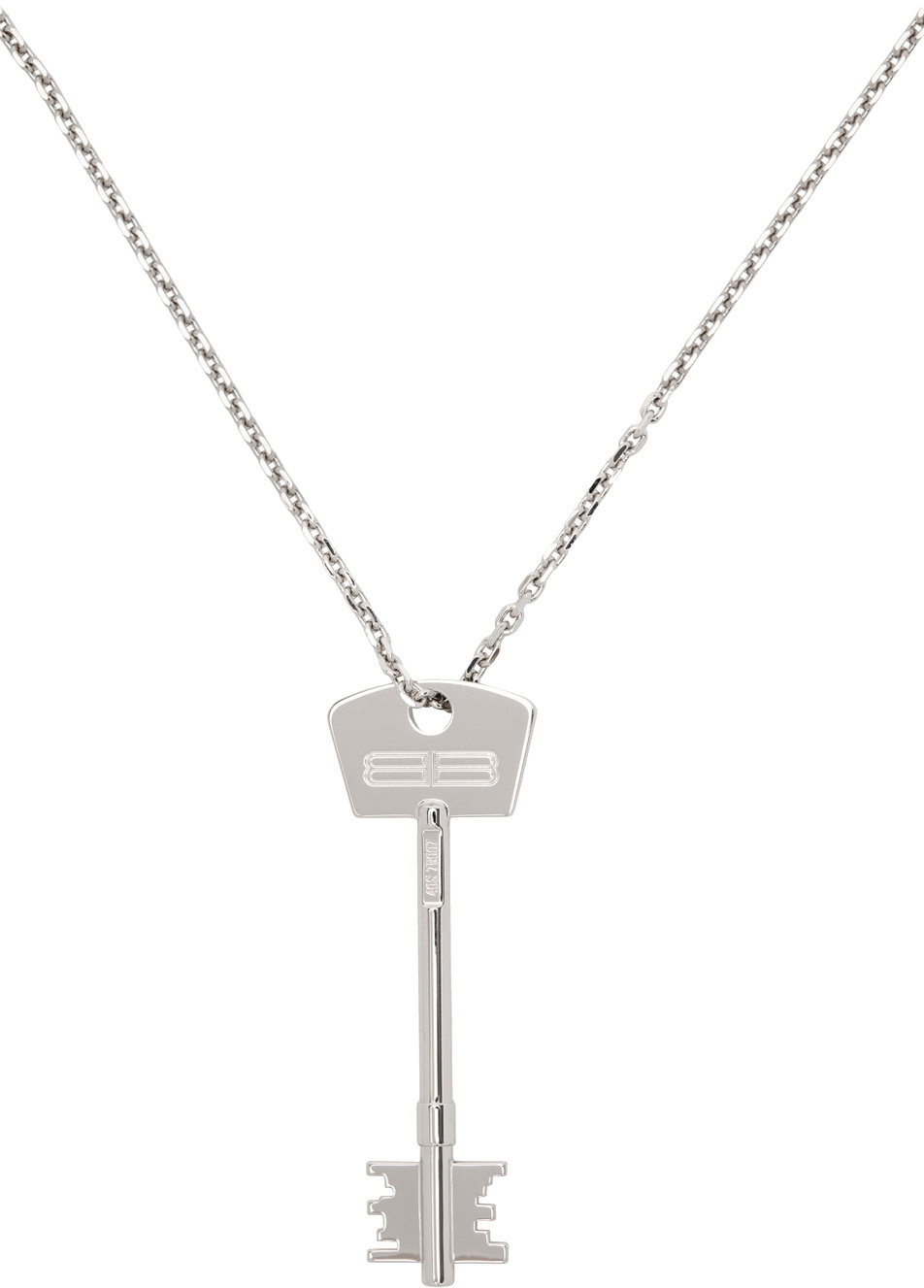Balenciaga Silver BB Key Necklace Balenciaga