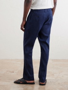 Onia - Straight-Leg Linen-Blend Trousers - Blue