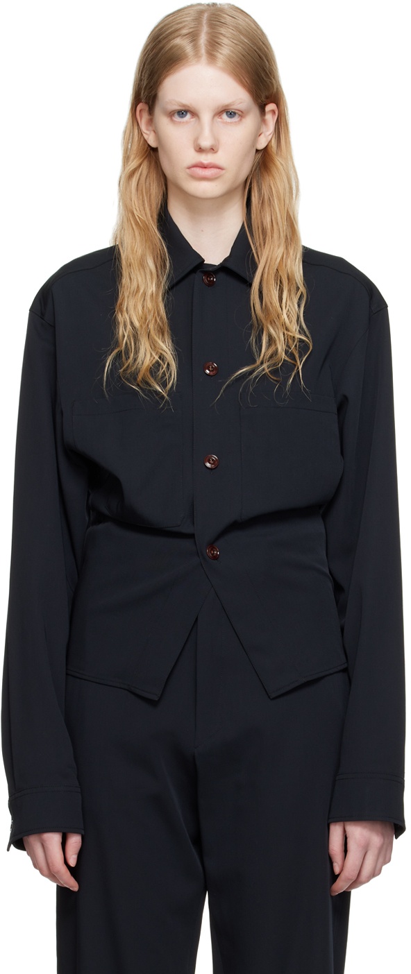 LEMAIRE Black Two Pocket Shirt Lemaire