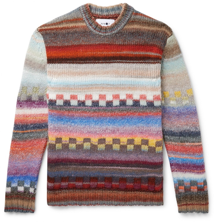 Photo: NN07 - Jackson Intarsia Wool-Blend Sweater - Multi