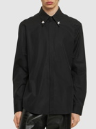 BALMAIN - Embroidered Star Collar Cotton Shirt