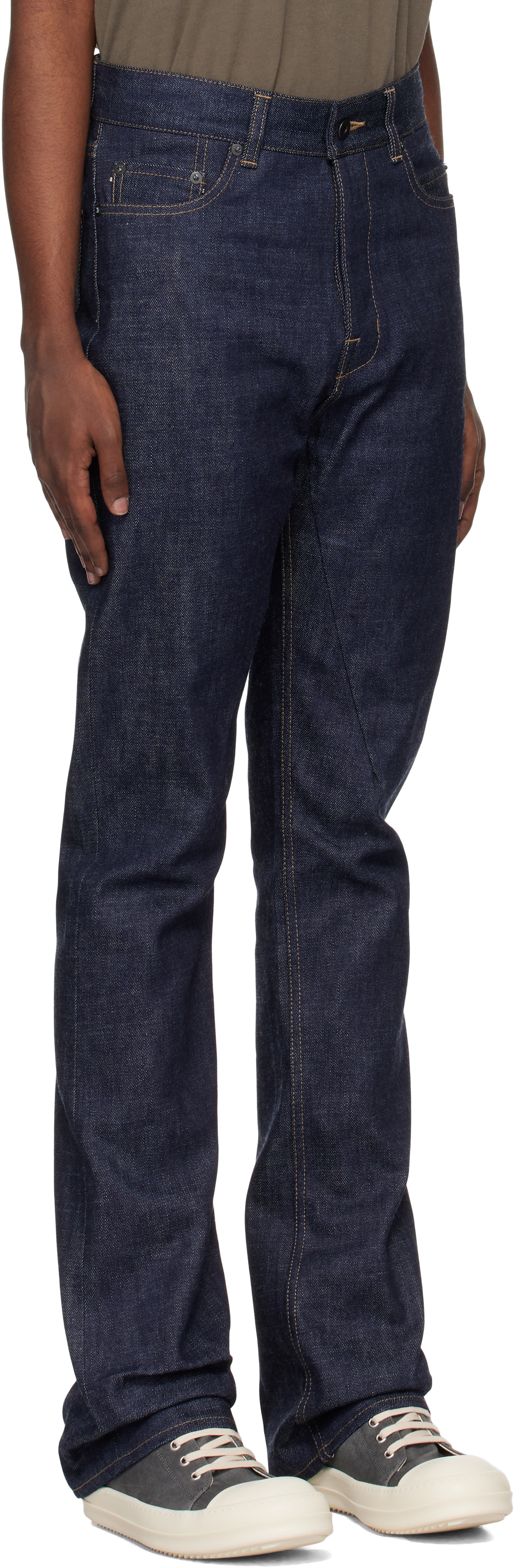 Rick Owens DRKSHDW Navy Porterville Jim Cut Jeans Rick Owens Drkshdw