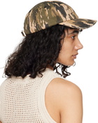 Dion Lee Khaki Frayed Camo Cap