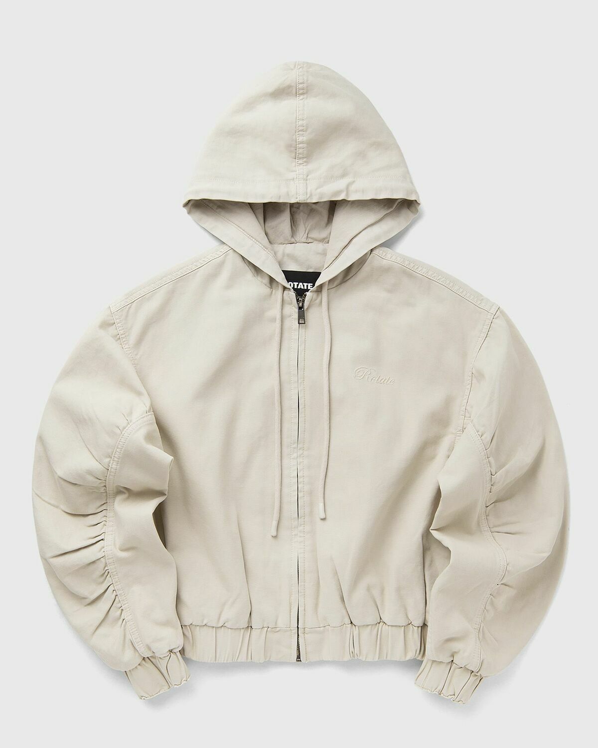 ROTATE Birger Christensen HEAVY WOVEN JACKET Beige Womens Bomber Jacket