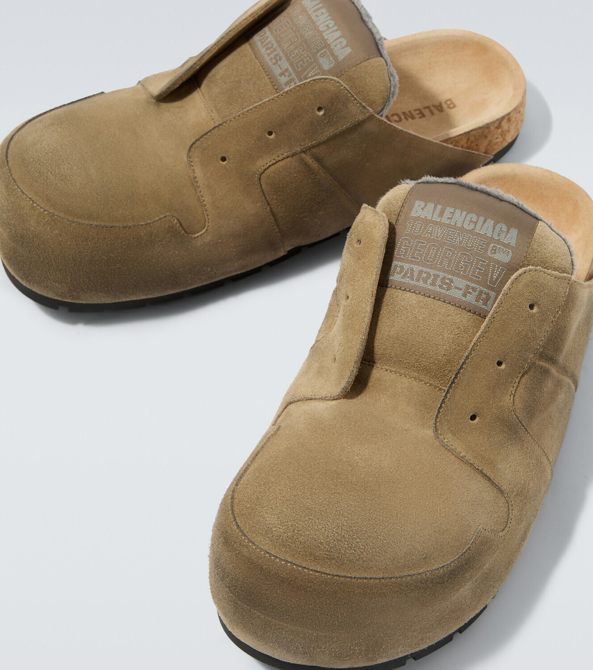 Balenciaga Dumbo suede slides