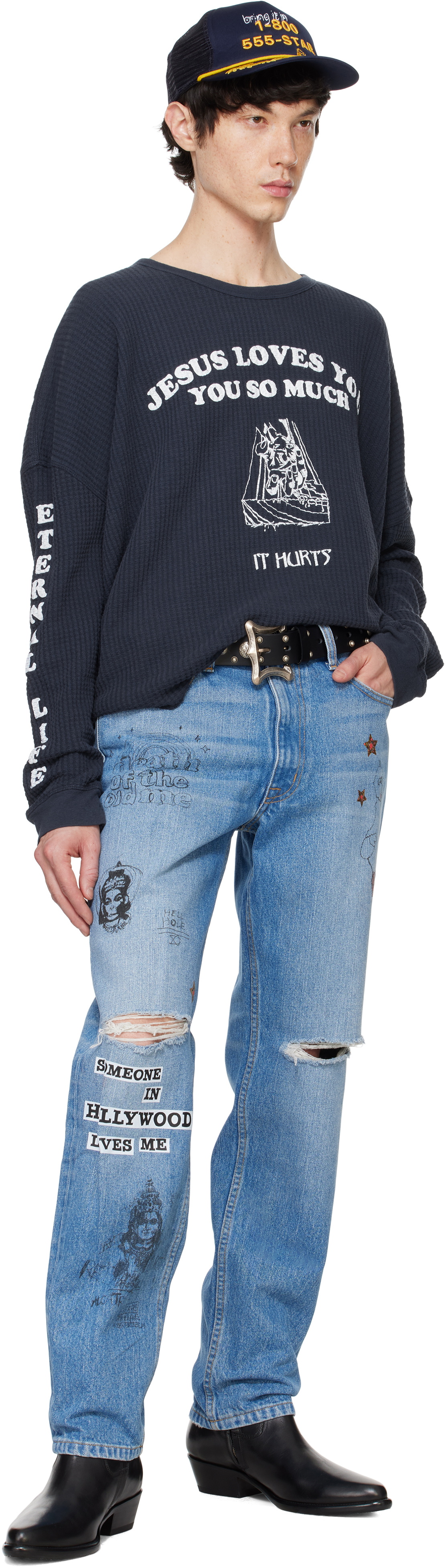 PALY Navy 'Eternal Life' Long Sleeve T-shirt