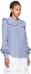 Comme des Garçons Girl Navy & White Striped Shirt