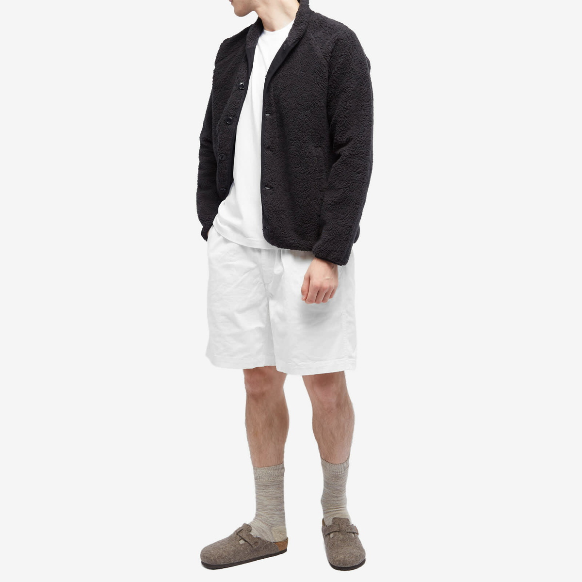 Battenwear Men's Long Sleeve Pocket T-Shirt in White