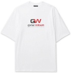 Balenciaga - Oversized Logo-Print Cotton-Jersey T-Shirt - White