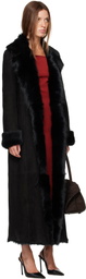 Nour Hammour Black Joni Shearling Coat