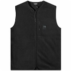 Rains Men's Fleece Vest in Black
