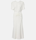 Victoria Beckham Bela gathered cady midi dress