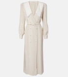 Alessandra Rich Polka-dot silk midi dress