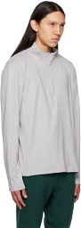 Alo Gray Conquer Zip Reform Sweatshirt