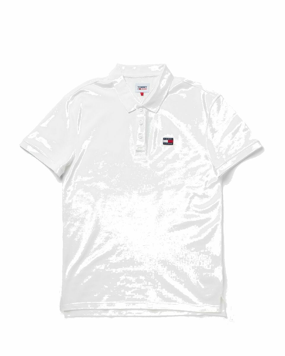 Photo: Tommy Jeans Classic Xs Badge Polo White - Mens - Polos
