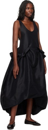 Kika Vargas SSENSE Exclusive Black Ramya Midi Dress