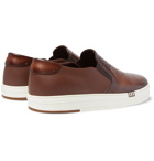 Berluti - Playtime Scritto Leather Slip-On Sneakers - Brown