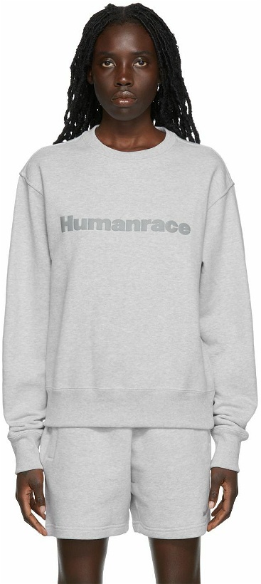 Photo: adidas x Humanrace by Pharrell Williams Gray Humanrace Basics Cotton Sweatshirt