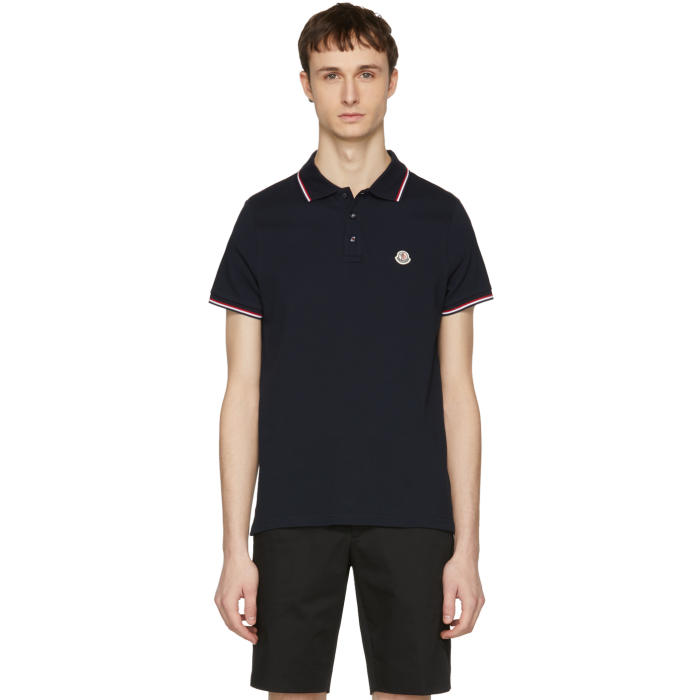 Photo: Moncler Navy Logo Polo 