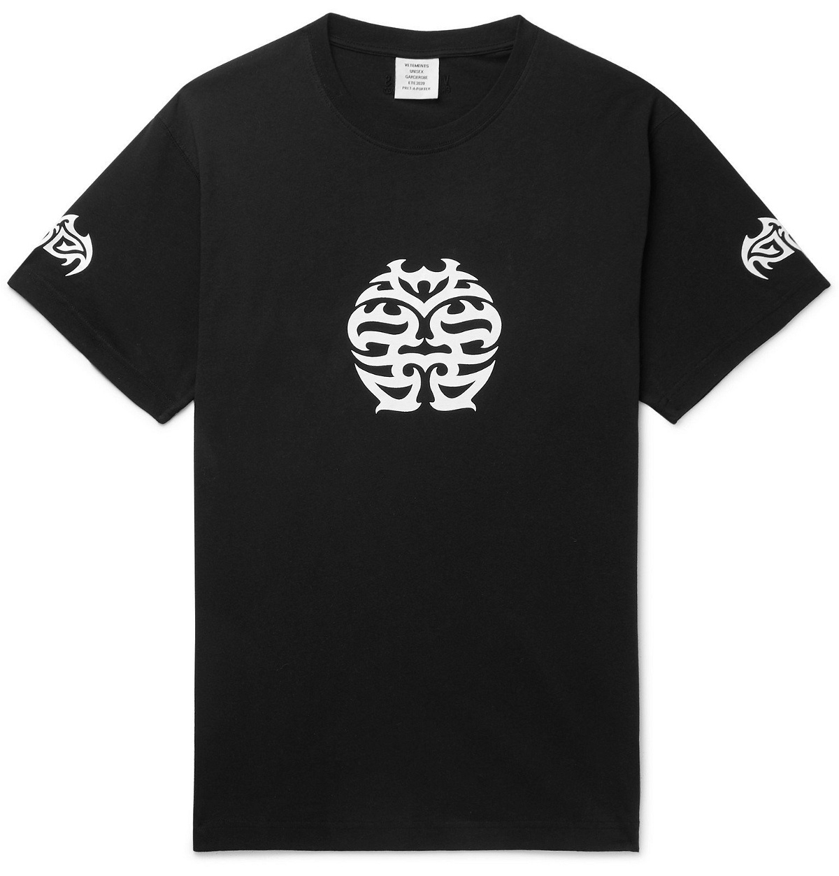 Vetements - Printed Cotton-Jersey T-Shirt - Black Vetements