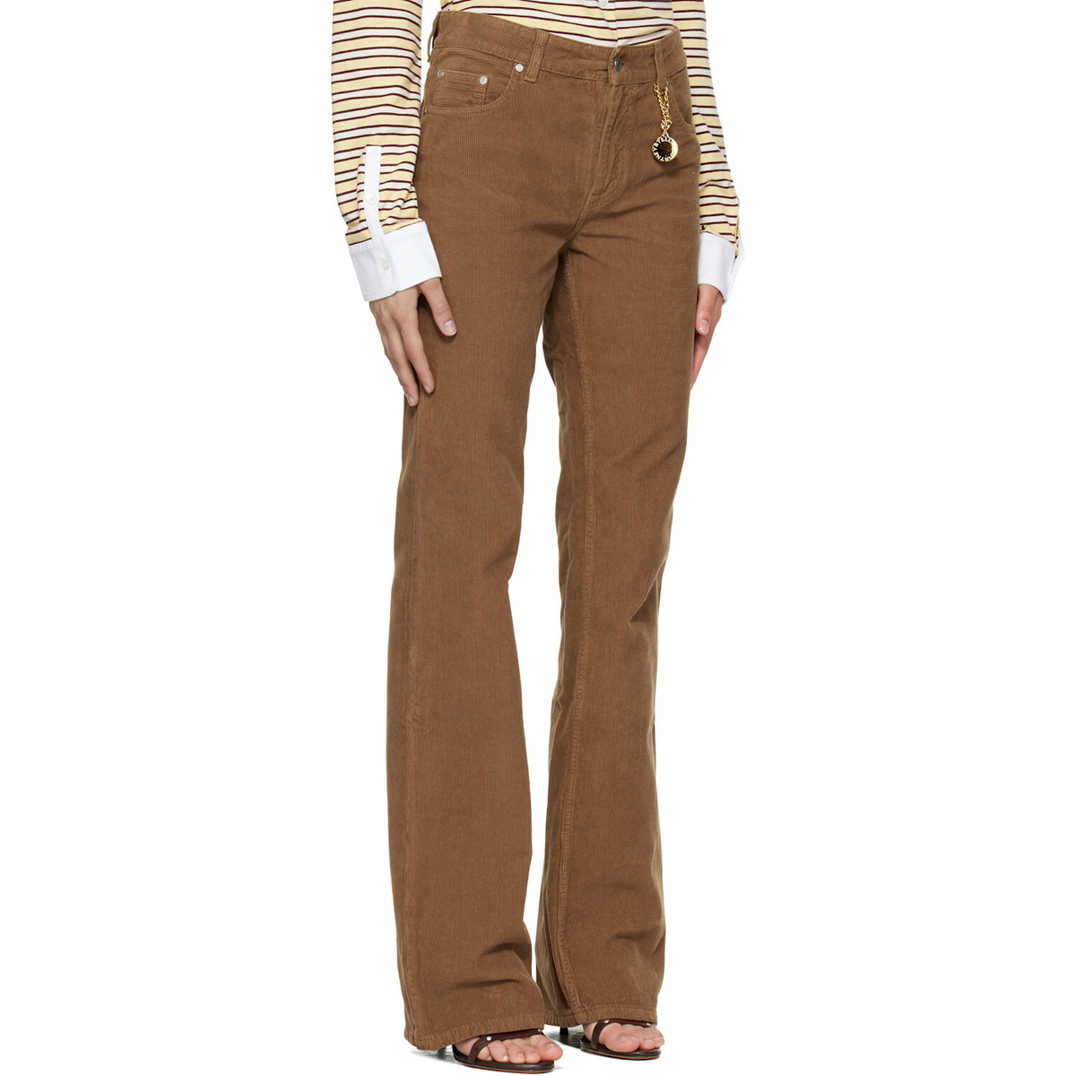 Stella McCartney Brown Corduroy Kick Flared Trousers
