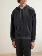 TOM FORD - Cotton-Blend Velour Hoodie - Gray