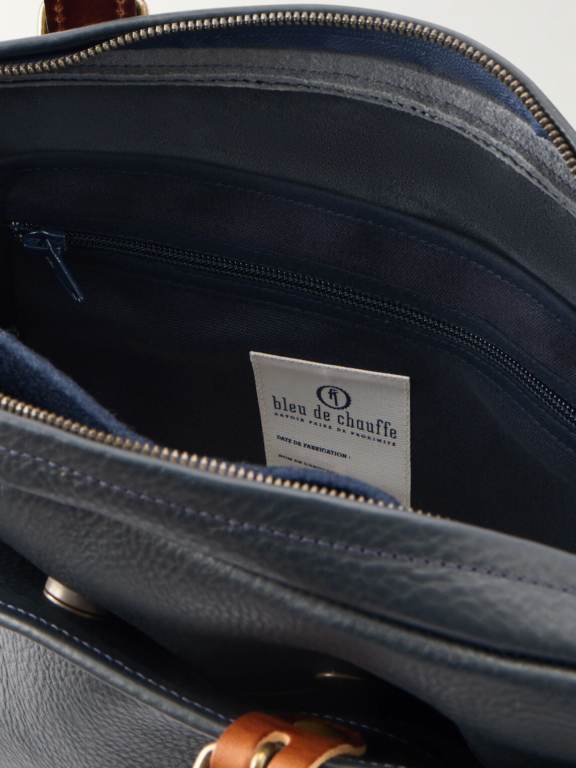 Bleu de Chauffe - Folder Full-Grained Leather Briefcase