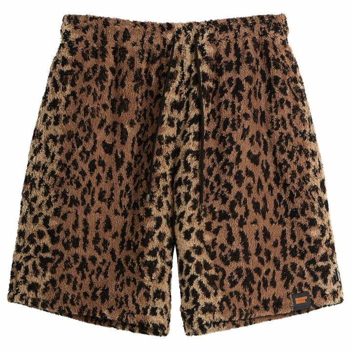 Photo: Neighborhood Men's x Hippopotamus Terry Cloth Shorts in Leopard