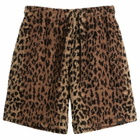 Neighborhood Men's x Hippopotamus Terry Cloth Shorts in Leopard
