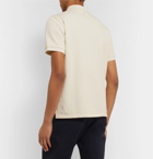 AMI - Logo-Appliquéd Cotton-Pique Polo Shirt - Off-white