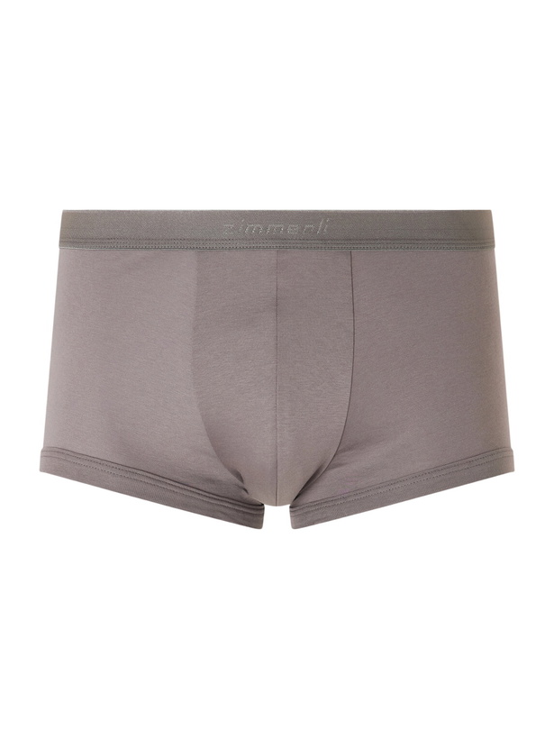 Photo: Zimmerli - Sea Island Cotton Boxer Briefs - Brown