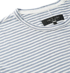 rag & bone - Classic Air Striped Linen-Blend T-Shirt - Blue