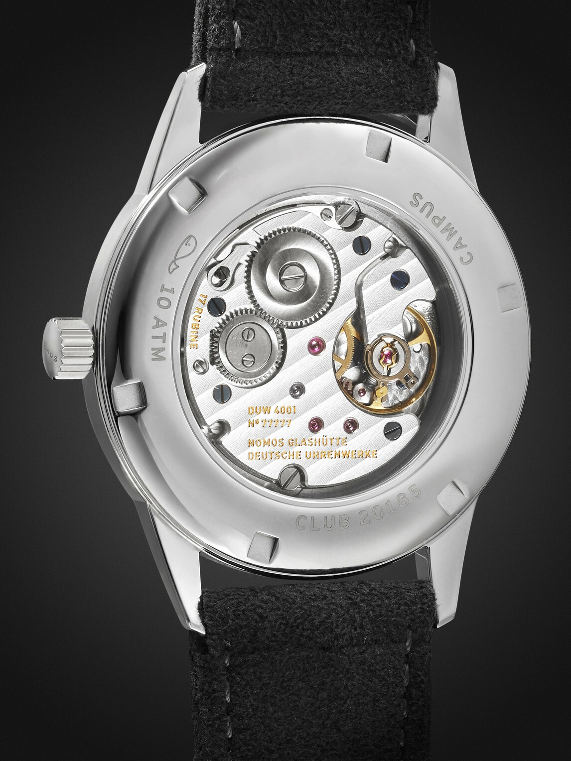 NOMOS Glashütte - Club Campus 38.5 Hand-Wound Stainless Steel and Alcantara® Watch, Ref. No. 722.GB