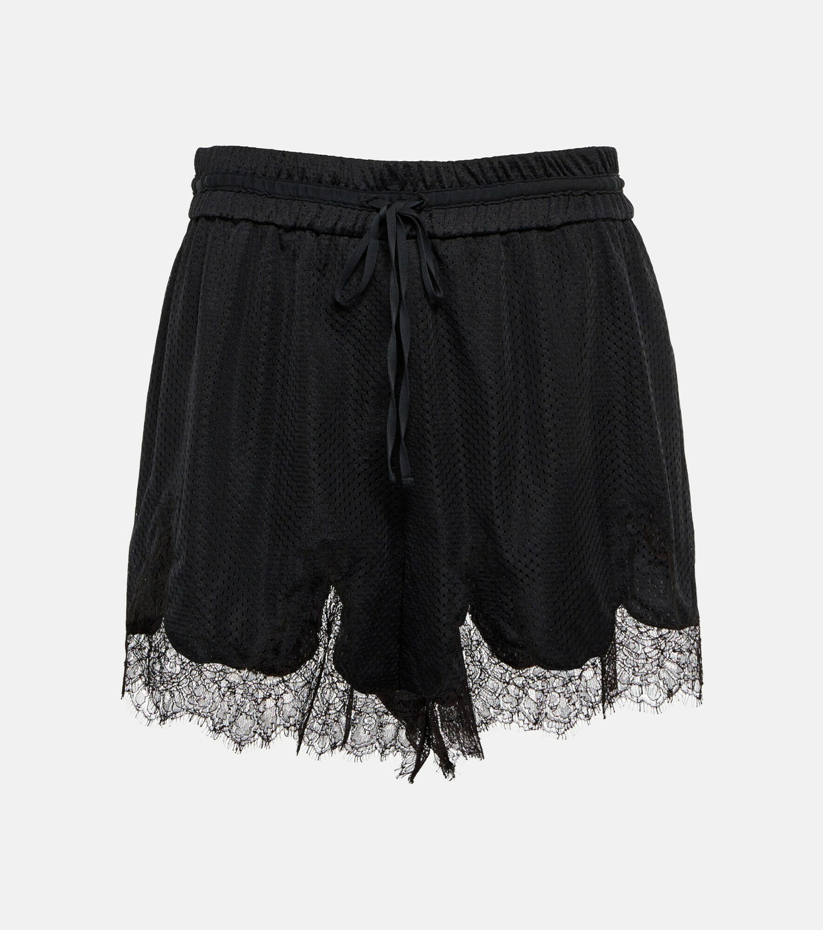 Christian Dior★素敵！Black Lace Trim Shorts Christian Dior women's black wool lace shorts – Loop Generation