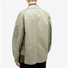 Sacai Men's Chino x Nylon Shirt Jacket in Beige/Light Khaki
