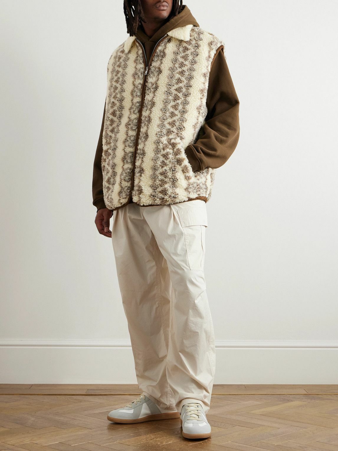 Marant - Printed Recycled-Fleece Gilet - Neutrals