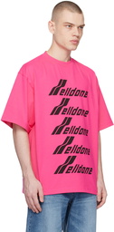 We11done Pink Printed T-Shirt