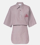 The Attico Striped cotton polo dress