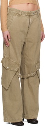 Acne Studios Beige Canvas Cargo Pants